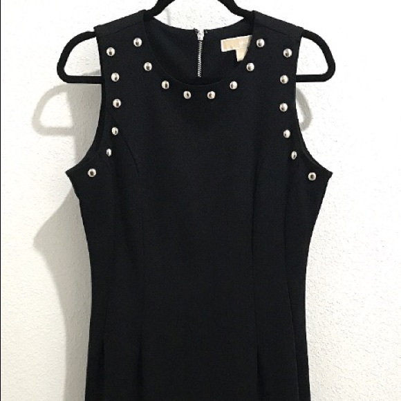 michael kors stud trim dress